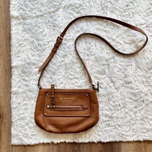 Michael Kors Brown Leather Crossbody Bag